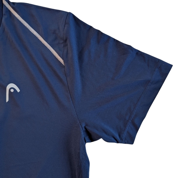Head Men's Dark Blue Performance Tee Size M - Picture 2 of 8